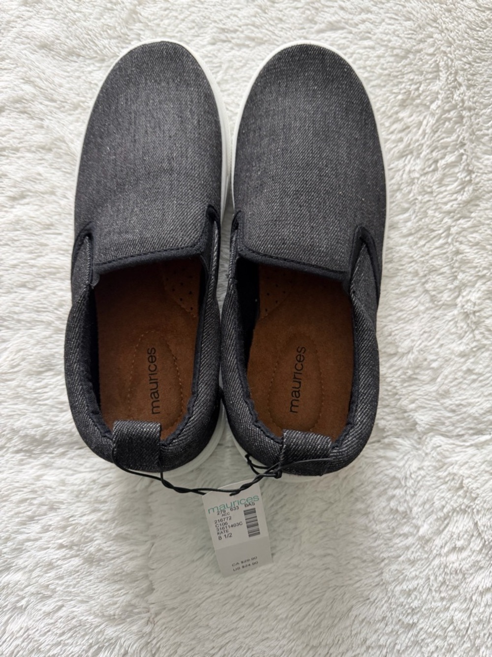 Maurices Slip-On Casual Shoes in Charcoal